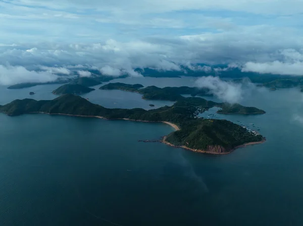 Вид Воздуха Красивые Острова Гонконге — стоковое фото
