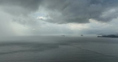 Aerial view of sea in Shenzhen city, China