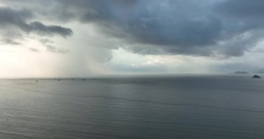 Aerial view of sea in Shenzhen city, China