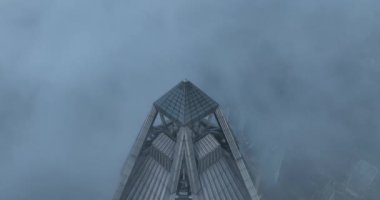 modern architecture in the city with cloudy sky
