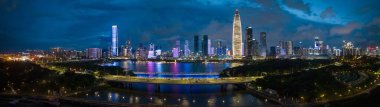 Shenzhen şehrinin havadan manzarası, Çin