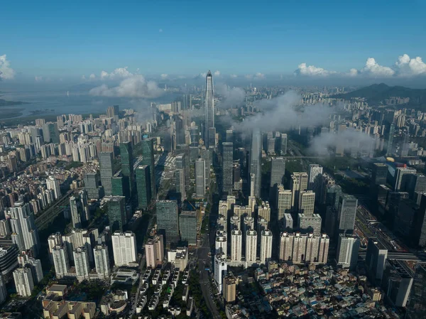 Vista Aérea Del Paisaje Del Centro Ciudad Shenzhen China —  Fotos de Stock