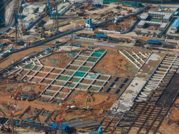 Aerial View Construction Site Shenzhen City China — Stock Photo, Image