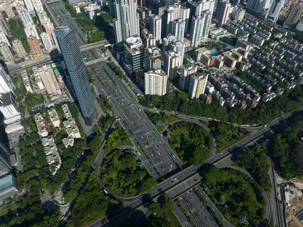 Veduta Aerea Del Paesaggio Nella Città Shenzhen Cina — Foto Stock