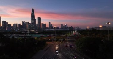 Shenzhen City, Çin 'de şehir manzarası