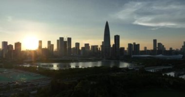Shenzhen City, Çin 'de şehir manzarası