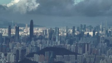 Shenzhen şehrinin gökyüzü manzarası, Çin