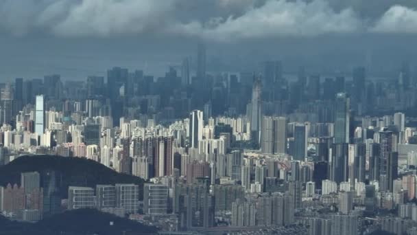 Вид Воздуха Город Городе Шэньчжэнь Китай — стоковое видео