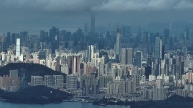 Shenzhen şehrinin gökyüzü manzarası, Çin