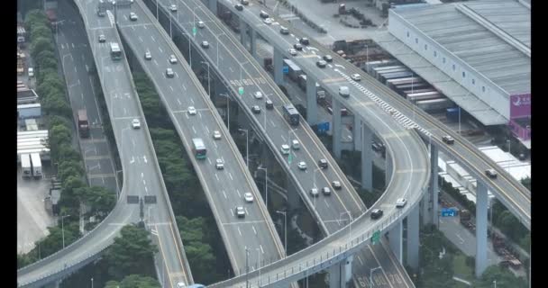 Vue Aérienne Des Routes Ville — Video