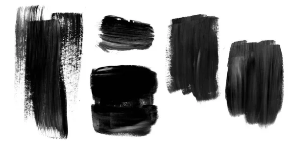 Hand Painted Black Abstract Brush Strokes Abstract Backgrounds Black Friday — Stock Photo, Image