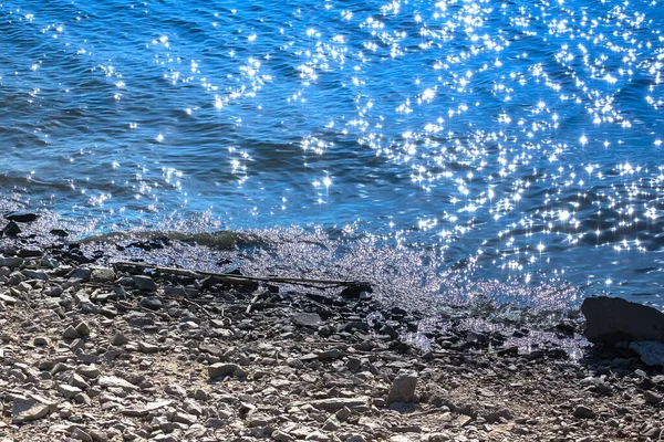 Sparkling Blue Water Background Shimmering Shining Sunny Day — Stock Fotó