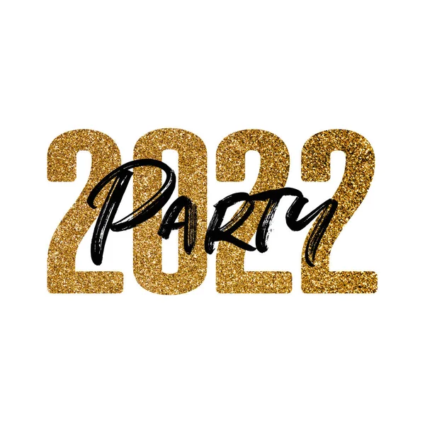 Happy new year 2022 gold glitter celebration text background — Stock Photo, Image
