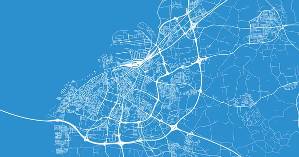 Urban vector city map of Malmo, Sweden, Europe — Stock Vector