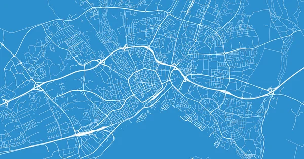 Carte de ville Vasteras, Suède, Europe — Image vectorielle