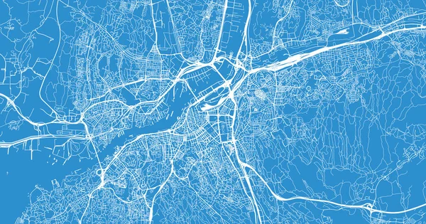 Mapa urbano de Gotemburgo, Suecia, Europa — Vector de stock