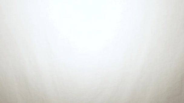 Fantoches de sombra de abóbora de Halloween silhuetas em paus atrás de uma folha branca — Vídeo de Stock