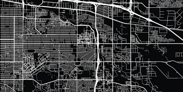 Mapa urbano de Aurora, Colorado, Estados Unidos de América — Vector de stock