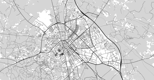 瑞典乌普萨拉市城市矢量地图，欧洲 — 图库矢量图片