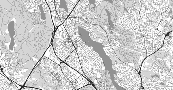 Stadskarta över Sollentuna, Sverige, Europa — Stock vektor
