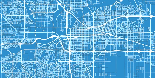 Mapa urbano de Bakersfield, California, Estados Unidos de América — Vector de stock