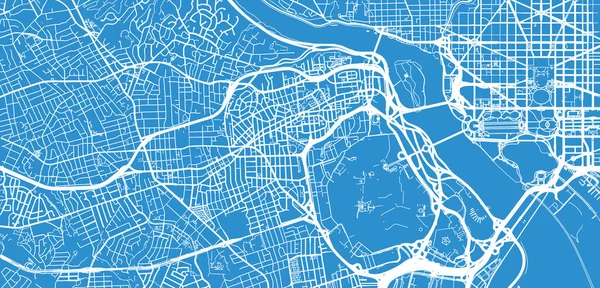Urban vector City map of Arlington, Texas, Amerikai Egyesült Államok — Stock Vector
