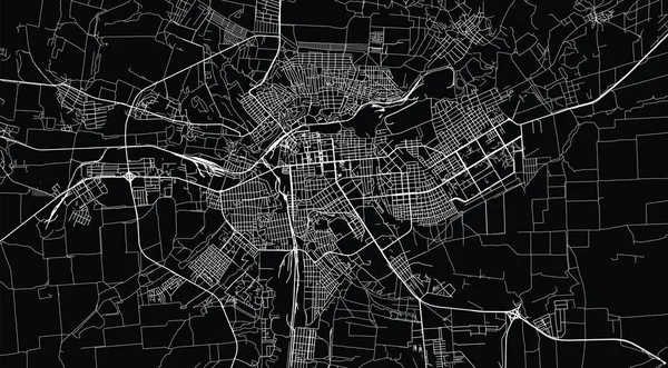 Luhansk城市矢量地图，乌克兰，欧洲 — 图库矢量图片