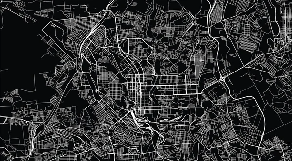 ドネツクの都市ベクトル都市地図,ウクライナ,ヨーロッパ — ストックベクタ