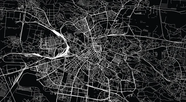 利沃夫城市矢量地图，乌克兰，欧洲 — 图库矢量图片