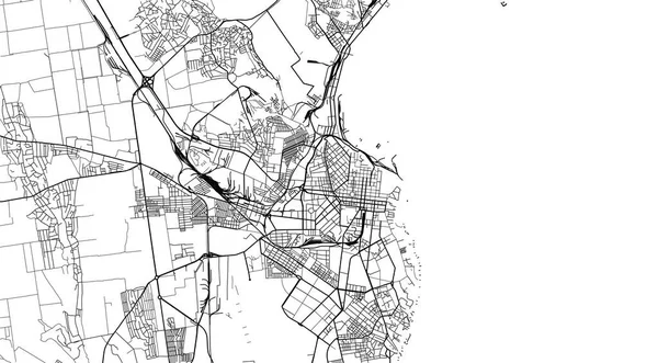 Vecteur urbain carte de ville de Odessa, Ukraine, Europe — Image vectorielle