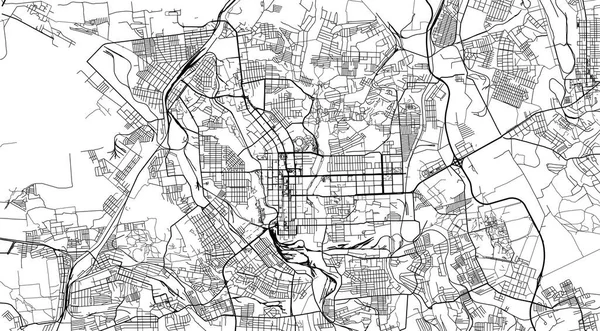 Urban vector city map of Donestsk, Ukraine, Europe — 스톡 벡터