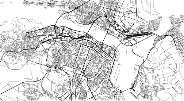 Mapa urbano de Dnipro, Ucrania, Europa — Archivo Imágenes Vectoriales