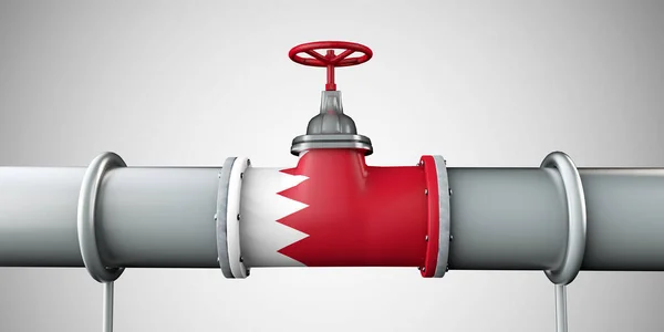 Bahreïn oléoduc et gazoduc. Concept d'industrie pétrolière. Rendu 3D — Photo