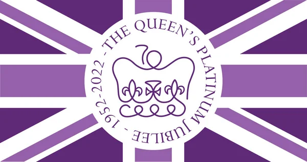 The Queens Platinum Jubilee anniversary celebration background — Stok Vektör