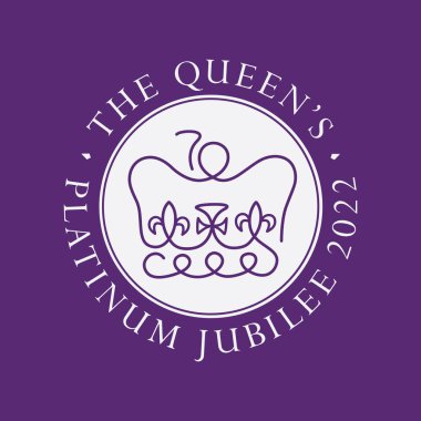 The Queens Platinum Jubilee anniversary celebration background clipart