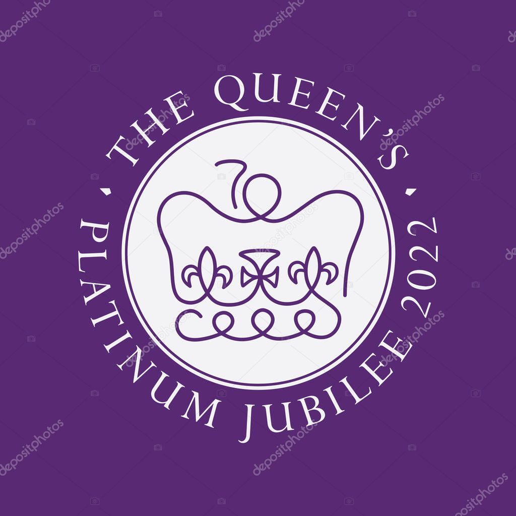 The Queens Platinum Jubilee anniversary celebration background