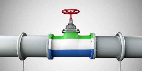 Sierra Leone petrol ve doğalgaz boru hattı. Petrol endüstrisi konsepti. 3B Hazırlama — Stok fotoğraf