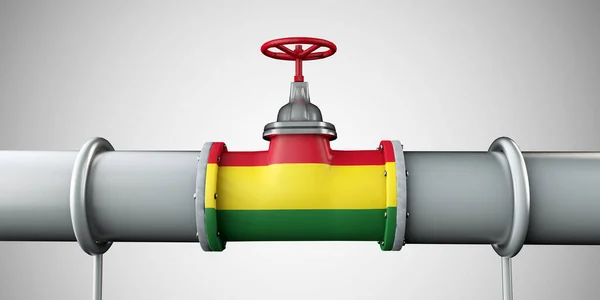 ボリビアの石油・ガスパイプライン。石油産業の概念。3Dレンダリング — ストック写真
