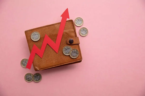 Costo della vita in aumento. inflazione contesto di crisi finanziaria — Foto Stock