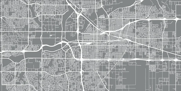 Urban Vector Mapa Města Bakersfield California Spojené Státy Americké — Stockový vektor