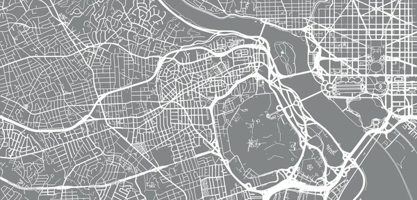 Mapa Cidade Vetorial Urbana Arlington Texas Estados Unidos América — Vetor de Stock