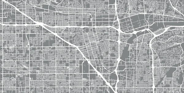 Mapa Urbano Anaheim California Estados Unidos América — Archivo Imágenes Vectoriales