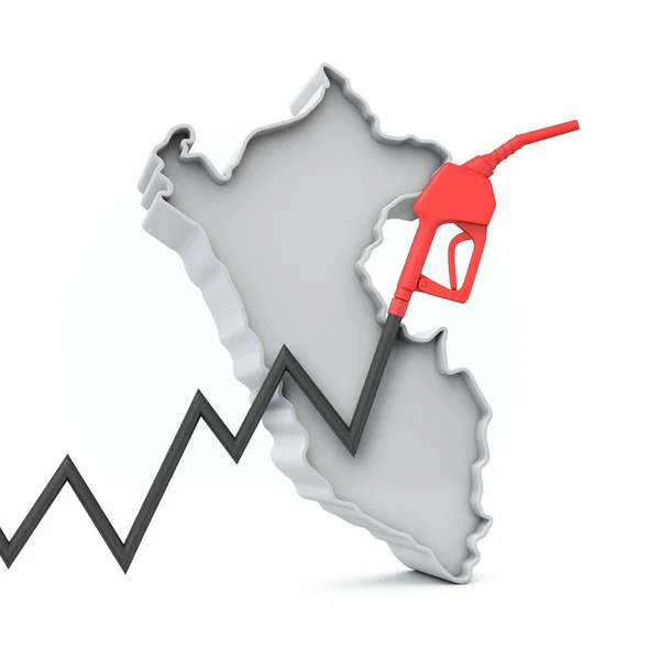 Stigande Kostnader För Bensin Och Bränsle Peru Konceptet Återgivning — Stockfoto