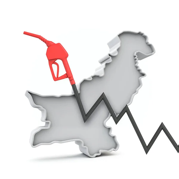 Stigande Kostnader För Bensin Och Bränsle Pakistanska Konceptet Återgivning — Stockfoto