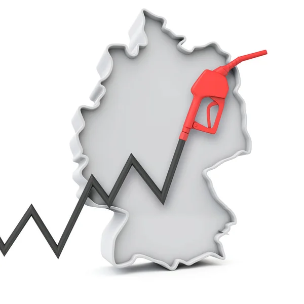 Stigande Kostnader För Bensin Och Bränsle Tyskland Återgivning — Stockfoto