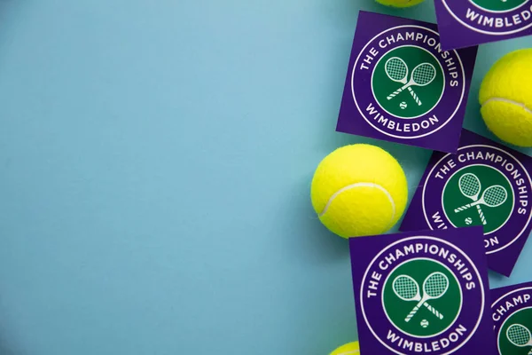 London Ngiltere Haziran 2022 Wimbledon Tenis Şampiyonası Logosu — Stok fotoğraf