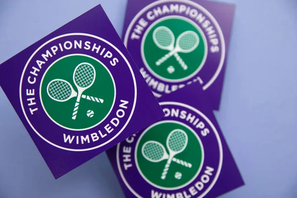 London Großbritannien Juni 2022 Das Logo Der Rasentennisturniere Wimbledon — Stockfoto