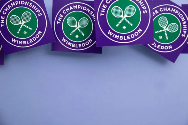 London Großbritannien Juni 2022 Das Logo Der Rasentennisturniere Wimbledon — Stockfoto