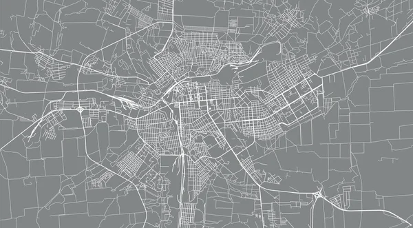 Mapa Cidade Vetor Urbano Luhansk Ucrânia Europa — Vetor de Stock