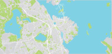 Stavanger, Norveç, Avrupa şehir haritası.